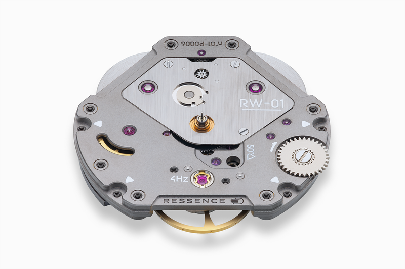 The RW-01 movement from the dial side